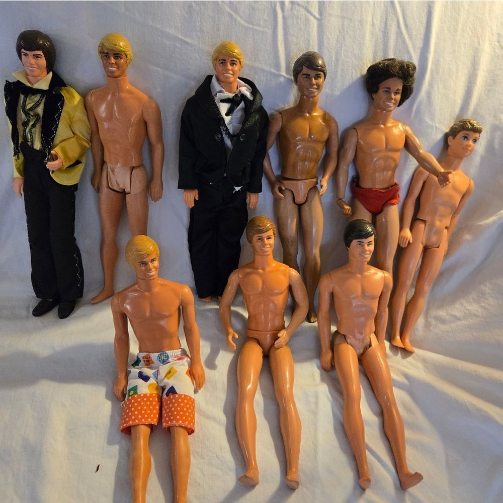 Vintage Ken Dolls Barbie Lot of 9 mix lot all pre-owned